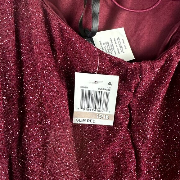 B Darlin Women's Sheath Mini Dress Strappy Open Back 5DHY254 Slim Red Size 15/16 - Picture 6 of 8